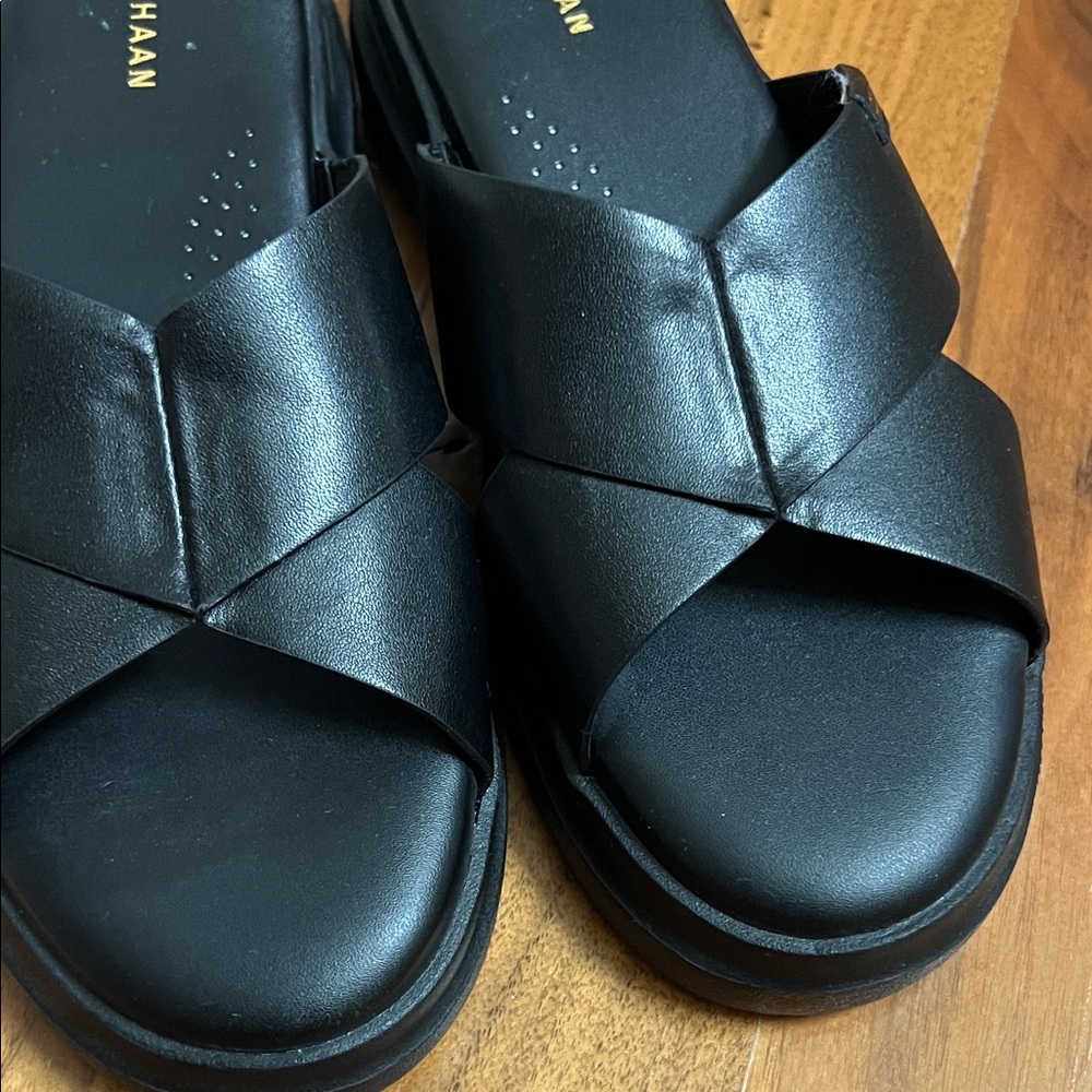 Cole Haan Women's Black Crisscross Sandals size 6.5 like new - Picture 6 of 6